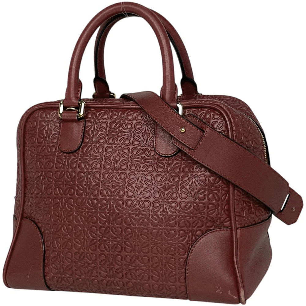 Loewe Anagram Handbag Leather Red